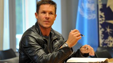 Felix Baumgartner, le 23 octobre 2012 au siège des Nations Unies à New York [Stan Honda / AFP/Archives]