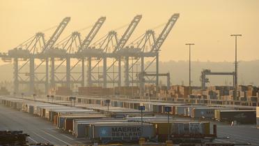 Vue du port marchand de Los Angeles en Californie, le 4 décembre 2012 durant une grève des dockers [Robyn Beck / AFP]