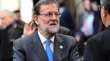 Mariano Rajoy à Bruxelles, après le sommet européen le 21 octobre 2016 à Bruxelles.