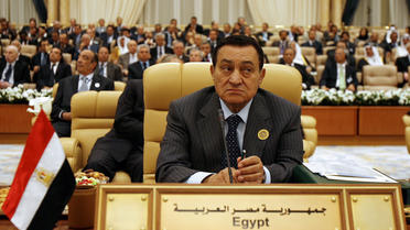 L'ancien président égyptien lors d'un sommet de la Ligue arabe.  