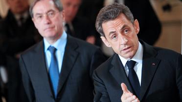 Nicolas Sarkozy avec Claude Guéant (à gauche), en 2012.