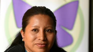 La Salvadorienne Teodora Vasquez, qui vient de passer 11 ans derrière les barreaux pour une fausse couche lors d'une interview avec l'AFP à San Salvador, le 22 février 2018 [MARVIN RECINOS / AFP]