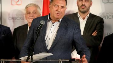 Le nationaliste serbe Milorad Dodik, candidat à la présidence collégiale de Bosnie, le 7 octobre 2018 à Banja Luka [Milan RADULOVIC / AFP]