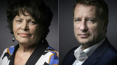 Photo montage datant du 19 octobre 2016 des deux candidats écologistes pour la primaire Michèle Rivasi et Yannick Jadot [JOEL SAGET / AFP/Archives]