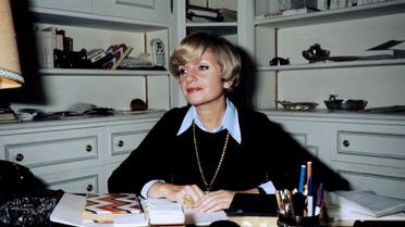 La romancière et comédienne Françoise Dorin, le 22 octobre 1974 dans ses bureaux parisiens [- / AFP/Archives]