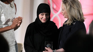 Samar Badaoui à Washington lors de la remise du Prix international Femme de courage.