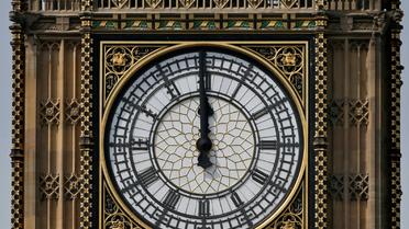 Une des quatre horloges de Big Ben, le 14 août 2017 [Daniel LEAL-OLIVAS / AFP]
