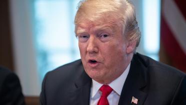 Le président américain Donald Trump à Washington, le 17 mai 2018 [NICHOLAS KAMM / AFP]