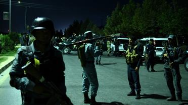 Des membres des forces de sécurité afghanes à Kaboul, le 24 août 2016 [WAKIL KOHSAR / AFP]