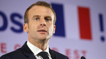 Emmanuel Macron le 5 novembre à Pont-a-Mousson [Ludovic MARIN / POOL/AFP]