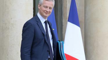 Le ministre français des Finances Bruno Le Maire quittant le palais de l'Elysée à Paris, le 11 avril 2018 [LUDOVIC MARIN / AFP/Archives]