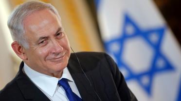 Benjamin Netanyahu à l'Elysée lors de sa visite à Paris le 16 juillet 2017 [STEPHANE MAHE / POOL/AFP/Archives]