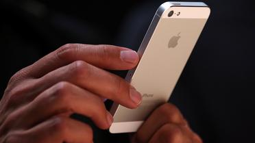 Le nouvel iPhone 5 lors de sa présentation, le 12 septembre 2012 à San Francisco [Justin Sullivan / Getty Images/AFP]