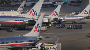 Des appareils d'American Airlines le 12 février 2013 sur le tarmac de l'aéroport international de Miami [Joe Raedle / Getty Images/AFP]