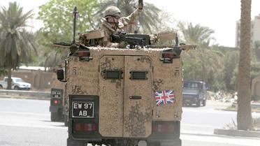 Un véhicule de l'armée britannique à Bagdad, en Irak,  en mai 2009 [Ahmad al-Rubaye / AFP/Archives]