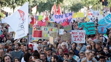 Des personnes manifestent à Paris le 23 septembre 2017 [GEOFFROY VAN DER HASSELT / AFP/Archives]