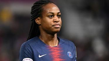L'attaquante du PSG Marie Antoinette Katoto lors du quart de finale retour de Ligue des champions contre Chelsea, le 27 mars 2019 au stade Jean-Bouin à Paris   [FRANCK FIFE / AFP/Archives]
