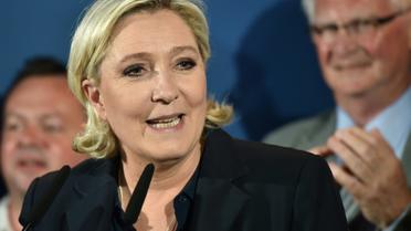 Marine Le Pen, présidente du FN, et  nouvelle députée du Pas-de-Calais, le 18 juin 2017 à Hénin-Beaumont (nord) [Denis Charlet                        / AFP/Archives]