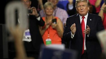 Le président américain Donald Trump à Tampa en Floride, le 31 juillet 2018 [JOE RAEDLE / GETTY IMAGES NORTH AMERICA/AFP]