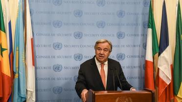 Le secrétaire général de l'ONU Antonio Guterres à New York, le 6 décembre 2017 [STEPHANIE KEITH / GETTY IMAGES NORTH AMERICA/AFP/Archives]