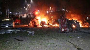 Explosion d'une voiture piégée à Mogadiscio, le 28 février 2019 en Somalie [Abdirazak Hussein FARAH / AFP]