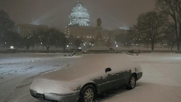 Neige le 22 janvier 2016 à Washington [MANDEL NGAN / AFP]