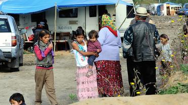 Des Roms dans un campement, à Croix (Nord), le 28 septembre 2013  [Philippe Huguen / AFP/Archives]