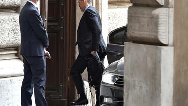 Le Premier ministre italien désigné Carlo Cottarelli arrive au Parlement, le 30 mai 2018 [Andreas SOLARO / AFP]