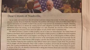 La publicité en question, publiée à l’initiative d’un groupe catholique ultra radical nommé Future For America, met en garde les habitants de Nashville contre une prétendue prophétie biblique.