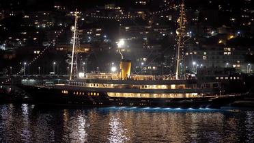Photo d'un yacht amarré dans le port de Nice ayant servi pour tourner une scène du film "Grace de Monaco" d'Olivier Dahan, le 22 octobre 2012  [Valery Hache / AFP/Archives]