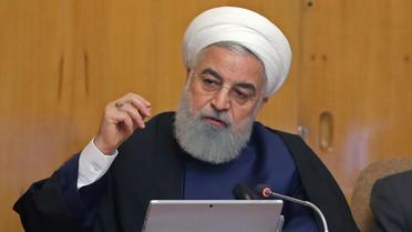 Le président iranien Hassan Rohani lors du Conseil des ministres à Téhéran le 8 mai 2019. Photo fournie par la présidence iranienne [HO / Iranian Presidency/AFP]