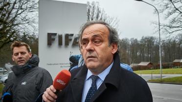 Michel Platini à son arrivée le 15 février 2016 à la Fifa à Zurich [MICHAEL BUHOLZER / AFP/Archives]