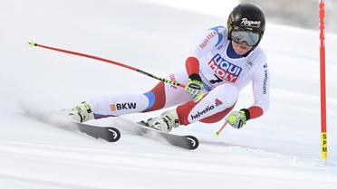 La Suissesse Lara Gut lors du  super-G de Cortina d'Ampezzo, le 21 janvier 2018 [Tiziana FABI / AFP]