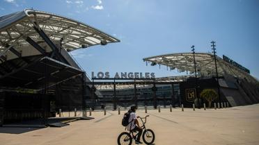 Le Banc of California Stadium, stade de l'équipe de football du Los Angeles FC le 9 mai 2020 [Apu GOMES / AFP/Archives]