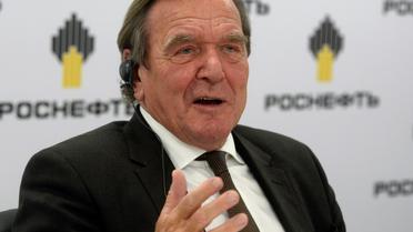 L'ex-chancelier allemand Gerhard Schröder à Saint-Pétersbourg, le 29 septembre 2017 [OLGA MALTSEVA / AFP]