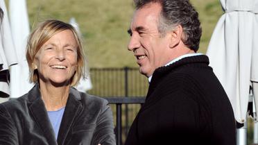 Marielle de Sarnez et François Bayrou, le 29 septembre 2012 à Guidel en Bretagne [Fred Tanneau / AFP/Archives]