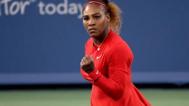 L'Américaine Serena Williams face à l'Australienne Daria Gavrilova au 1er tour du tournoi de Cincinnati, le 13 août 2018 [Rob Carr / Getty/AFP]