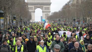 Manifestation des "gilets jaunes" sur les Champs-Elysées à Paris, le 2 mars 2019  [Eric FEFERBERG / AFP]