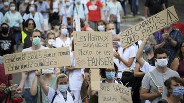 Des soignants manifestent à Strasbourg, le 16 juin 2020  [FREDERICK FLORIN / AFP]