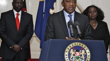 Le président kenyan Uhuru Kenyatta le 24 septembre 2013 lors d'une conférence de presse à Nairobi [- / Service de presse de la présidence/AFP]