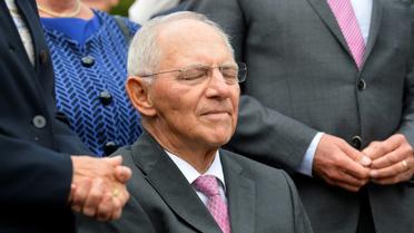 Le ministre allemand des Finances Wolfgang Schäuble à Offenburg en Allemagne, le 18 septembre 2017 [THOMAS KIENZLE / AFP/Archives]