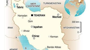 Carte de l'Iran [jhollierlarousse / AFP/Infographie]