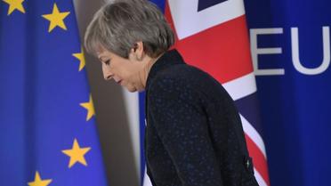 La Première ministre britannique Theresa May, le 22 mars 2019 à Bruxelles [Emmanuel DUNAND / AFP]