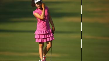 L'Américaine Lucy Li, 11 ans, lors d'un entraînement sur le parcours de golf de Pinehurst (Caroline du nord), le 18 juin 2014 [Streeter Lecka / GETTY IMAGES NORTH AMERICA/AFP/Archives]