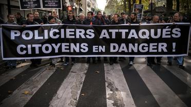 Manifestation de policiers, le 26 octobre 2016 à Paris [LIONEL BONAVENTURE / AFP]