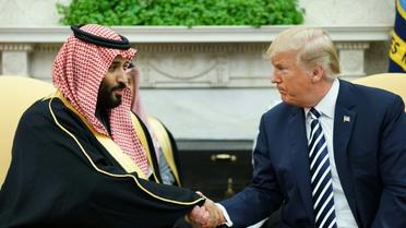 Le président des Etats-Unis Donald Trump et le prince héritier saoudien Mohammed ben Salmane, à la Maison Blanche le 20 mars 2018. [MANDEL NGAN / AFP/Archives]