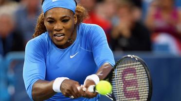 Serena Williams lors de son match contre Na Li en demi-finale du tournoi de Cincinnati, le 17 août 2013 [Ronald Martinez / Getty Images North America/AFP]