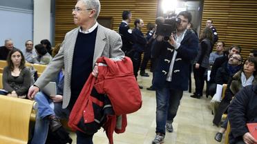 L'accusé Luc Fournié, à son arrivée lors de son procès de première instance, le 30 mars 2015 à Albi  devant les assises du Tarn [PASCAL PAVANI / AFP/Archives]