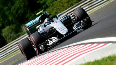 L'Allemand Nico Rosberg (Mercedes) lors des essais libres pour le GP de Hongrie sur le Hungaroring, le 23 juillet 2016 [ATTILA KISBENEDEK / AFP]