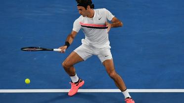 Le Suisse Roger Federer face au Coréen Chung Hyeon en demi-finales de l'Open d'Australie, à Melbourne, le 26 janvier 2018  [Greg Wood / AFP]